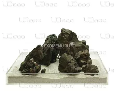 UDeco Grey Stone MIX SET 15 - Натуральный камень "Серый" для оформления аквариумов и террариумов, упаковка 15 кг.