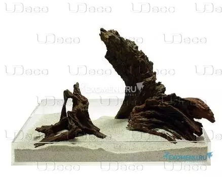 UDeco Iron Driftwood M - Натуральная коряга "Железная" для оформления аквариумов и террариумов, 1 шт.