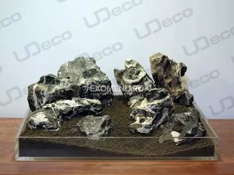 UDeco Leopard Stone MIX SET 15 - Натуральный камень "Леопард" для оформления аквариумов и террариумов, упаковка 15 кг.