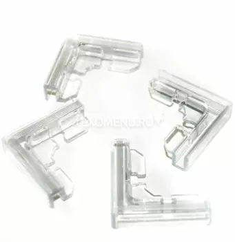 Уголок соединительный, держатель покр.стекла(прозрачный)для сборки мини аквариумов(ст.до4мм)комп.4шт (уп.)