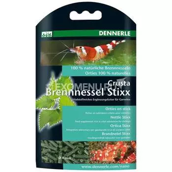 Витаминизированная кормовая добавка Dennerle Crusta Brennessel Stixx для креветок, 30 г