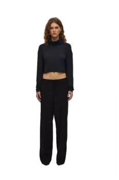 Лонгслив Cropped Level Black FABLE