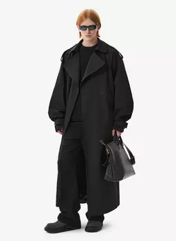 Тренч Double-Breasted Black FABLE