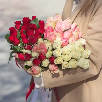 Акция! 15, 25 или 51 роза 40 см