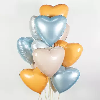 Ассорти сердец из фольги «Абрикосовый пломбир»