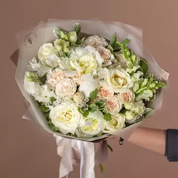 Авторский букет «Cream Brulee» M