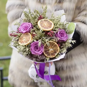 Букет из сухоцветов «Цитрус»