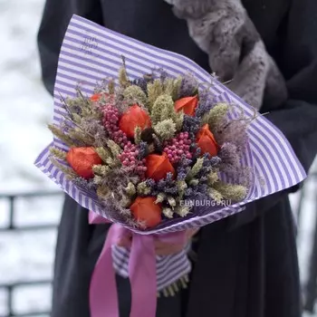 Букет из сухоцветов «Зарево»