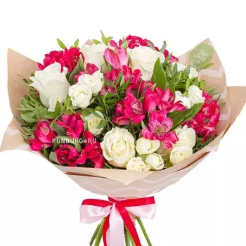 Букет «Малиновый сорбет»