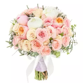 Букет невесты «Медовый месяц» (в розовом цвете)