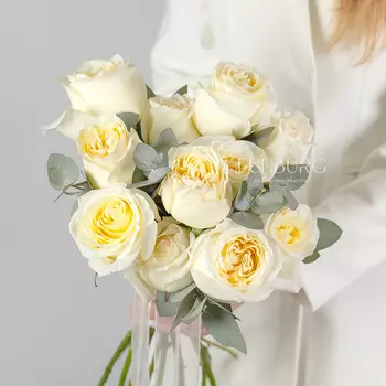 Букет невесты «Сливочный пломбир»