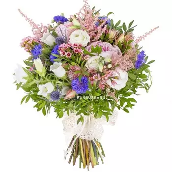 Букет невесты «Васильковый полдень»
