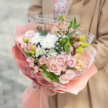 Букет Simple «Розовый зефир»