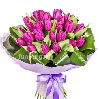 Букет тюльпанов «Лунный свет»