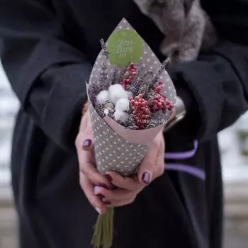 Букетик из сухоцветов «Птичка»