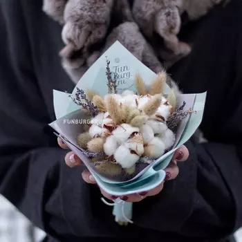 Букетик из сухоцветов «Снежок»