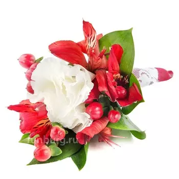 Бутоньерка «Гранатовый браслет»