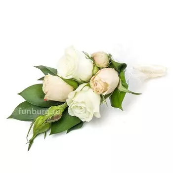 Бутоньерка «Любящие сердца»