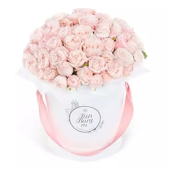 Цветы в шляпной коробке «Бомбастик»