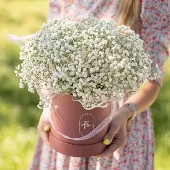 Цветы в шляпной коробке «Над облаками»