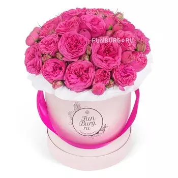 Цветы в шляпной коробке «Шик»