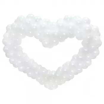 Фигура из шаров «Белое сердце»