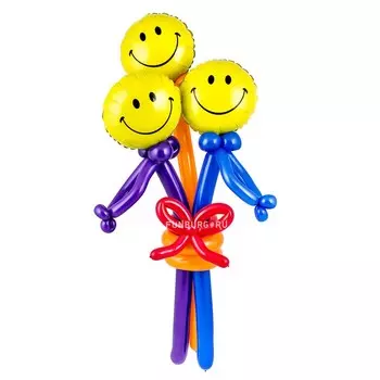 Фигура из шаров «Букет смайлов»