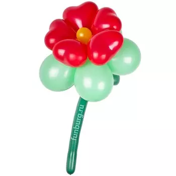 Фигура из шаров «Цветок Пуансетия»