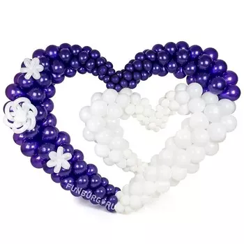 Фигура из шаров «Двойное сердце»