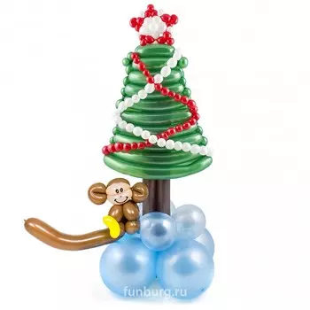 Фигура из шаров «Изящная ёлочка 2016»