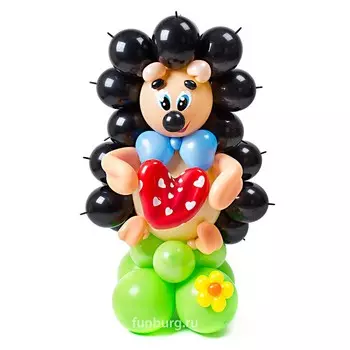 Фигура из шаров «Ёжик с сердечком»