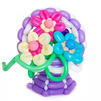 Фигура из шаров «Корзина полевых цветов»