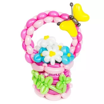 Фигура из шаров «Корзинка цветов»