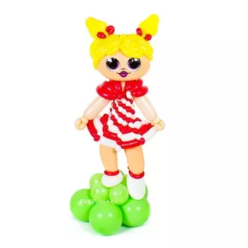 Фигура из шаров «Кукла LOL в красном платье»