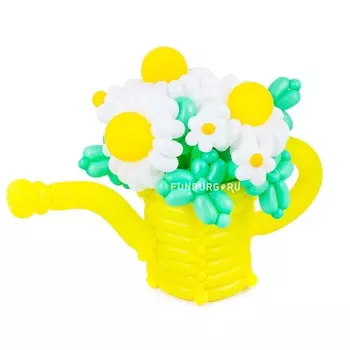 Фигура из шаров «Лейка с букетом»