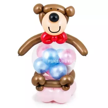 Фигура из шаров «Медвежонок с сюрпризом»