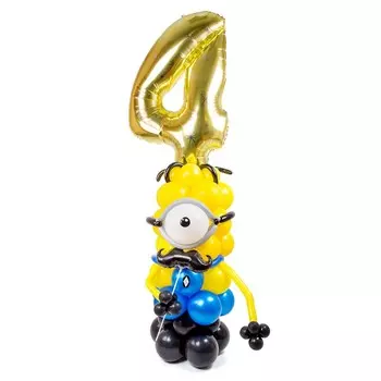 Фигура из шаров «Миньон с усами»