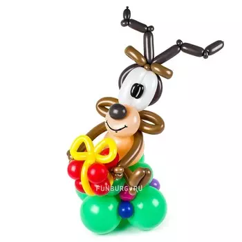 Фигура из шаров «Новогодний олень»