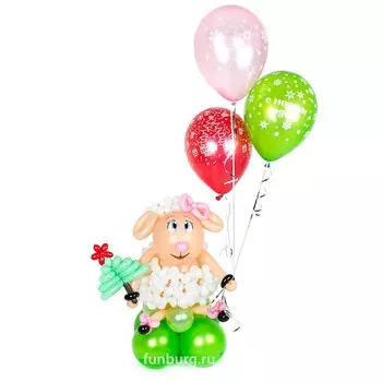 Фигура из шаров «Новогодняя овечка»