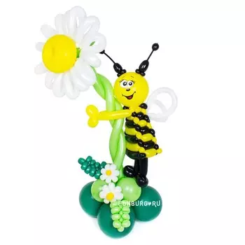 Фигура из шаров «Пчелка на цветке»