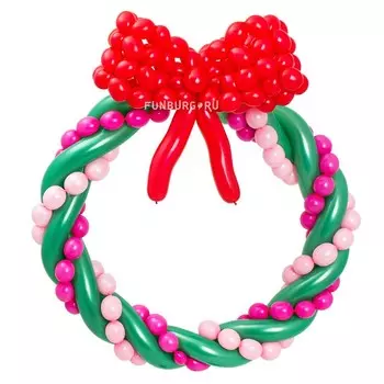 Фигура из шаров «Рождественский венок»