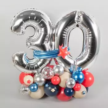 Фигура из шаров с мини-цифрами «Морская»