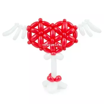 Фигура из шаров «Сердечко с крылышками»