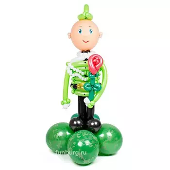 Фигура из шаров «Солдат с цветком»