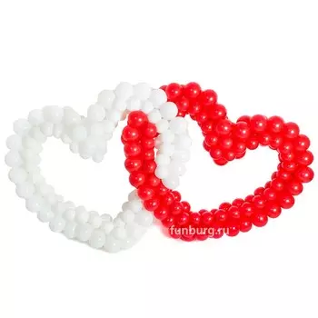 Фигура из шаров «Сплетённые сердца»