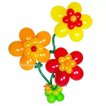 Фигура из шаров «Три цветка на ножке»