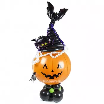 Фигура из шаров «Тыква и паучок»