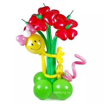 Фигура из шаров «Влюбленная девочка»