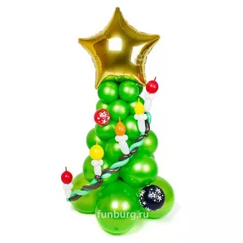 Фигура из шаров «Зелёная ель»