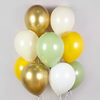 Гелиевые шары без рисунка «Ассорти лемонграсс»